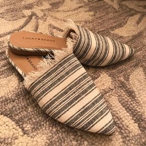 Lucky Brand Striped Mules